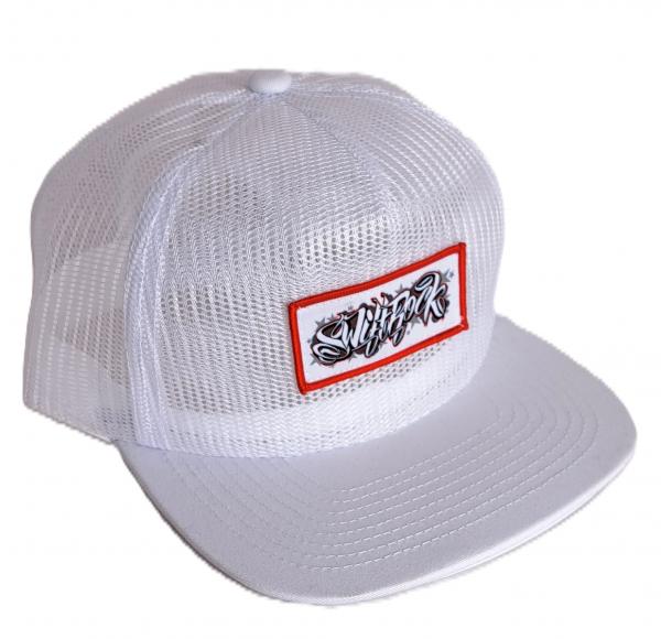 SR Full Mesh Star-Patch Snapback Cap White